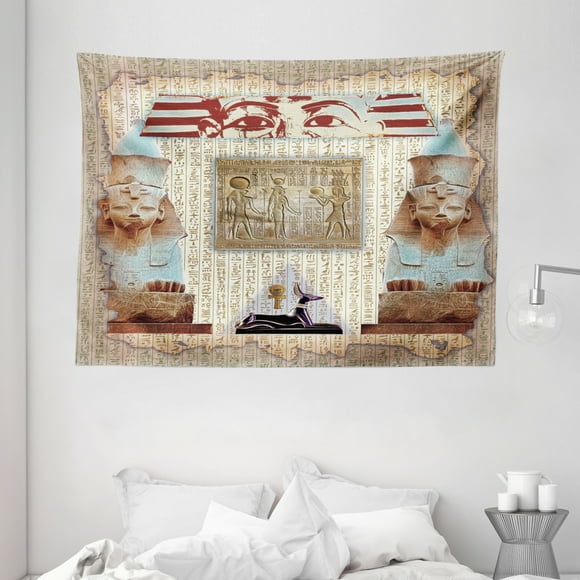 Bedroom Living Room Dorm Wall Hanging Tapestry Olive Green Blue tap_9321_40x60_fba Ancient Egyptian Pharaoh with a Mask of Anubis Foggy Background Print Ambesonne Egyptian Decor Collection Bedroom Living Room Dorm Wall Hanging Tapestry Olive Green Blue tap_9321_40x60_fba Ancient Egyptian Pharaoh with a Mask of Anubis Foggy Background Print Ambesonne Egyptian Decor Collection